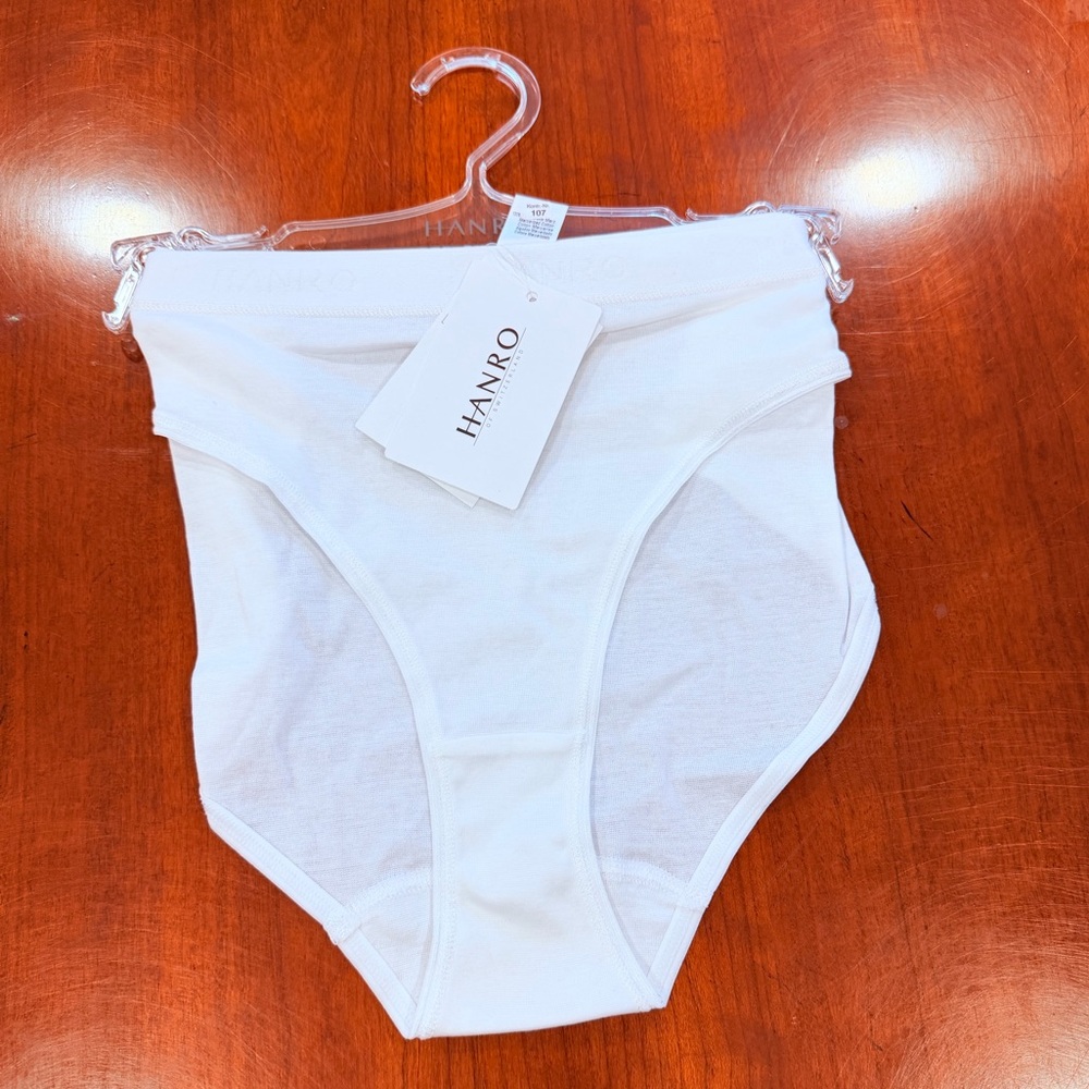 HANRO OF SWITZERLAND**White High-Waisted Briefs***Large $128